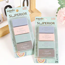 Assorted Colour Erasers (4-Pack) - Master